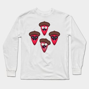 Funny Mexican Red Pepper Sticker Pack Long Sleeve T-Shirt